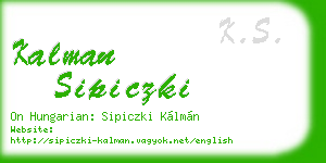 kalman sipiczki business card